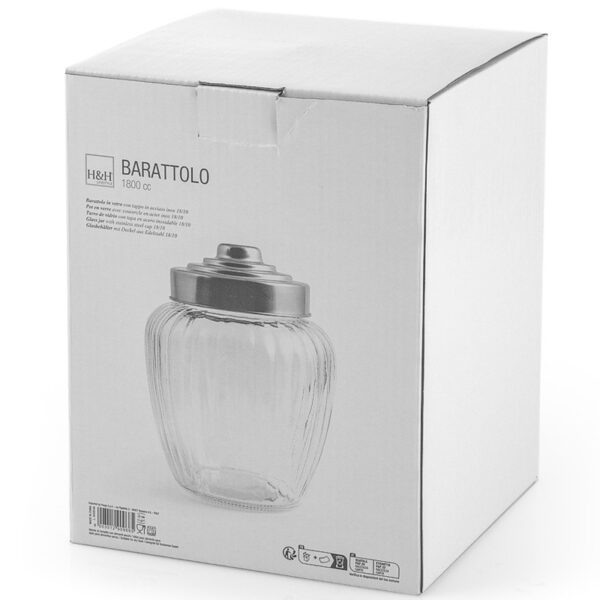 Barattolo rigato 1,8 scatola H&H