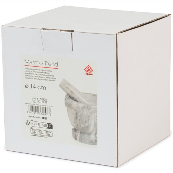 Mortaio marmo bianco 14 scatola HOME