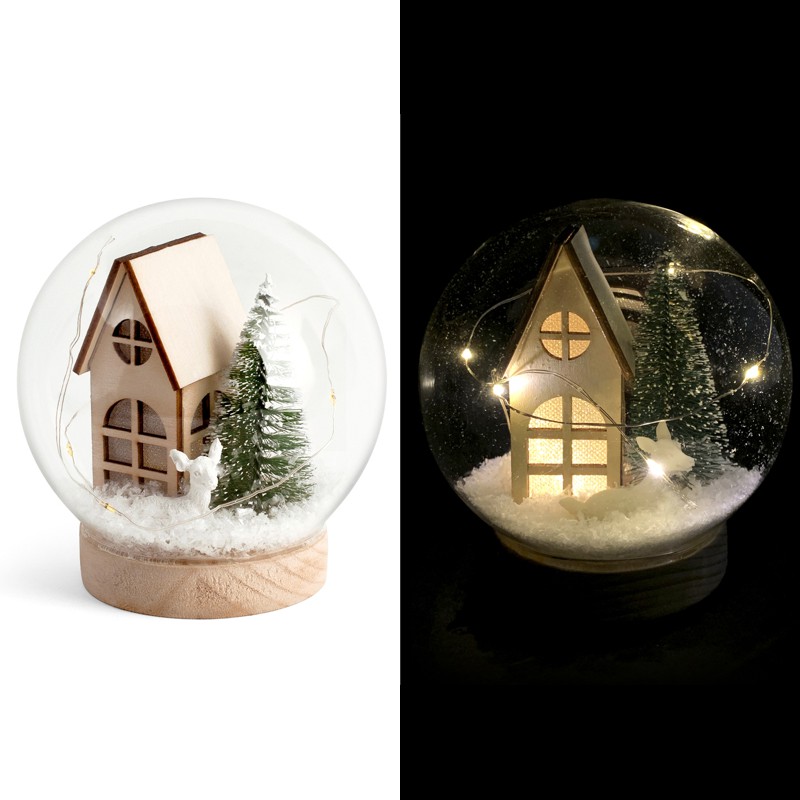 Sfera con Casetta e luci LED 13 doppia H&H
