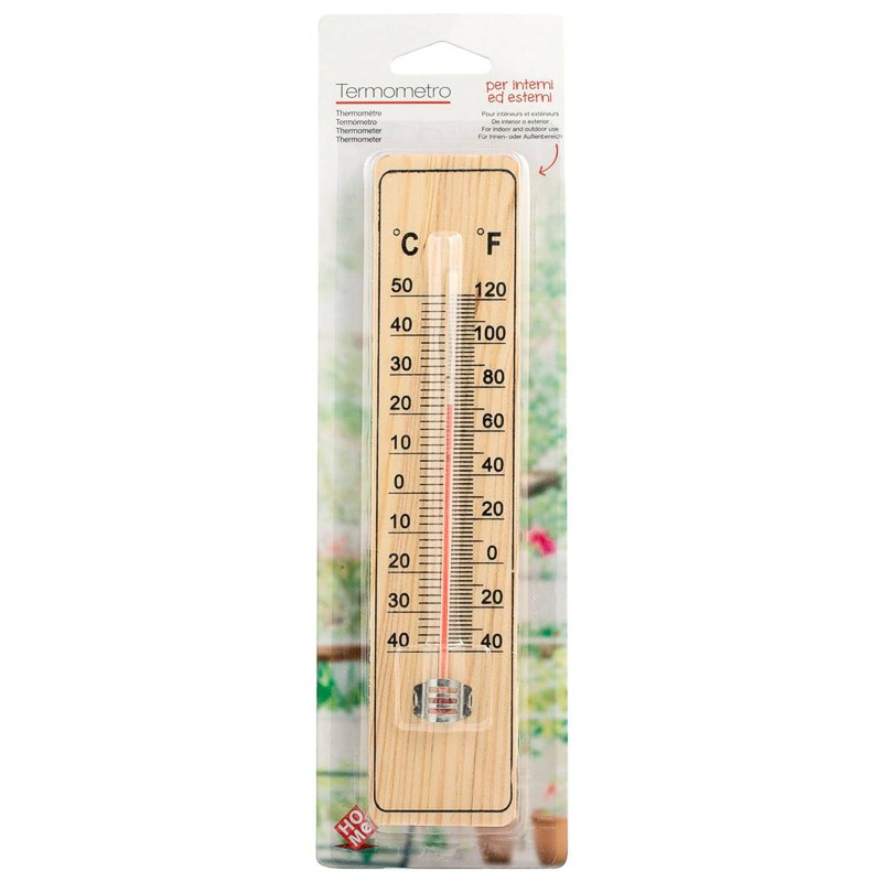 Termometro ambiente in legno chiaro